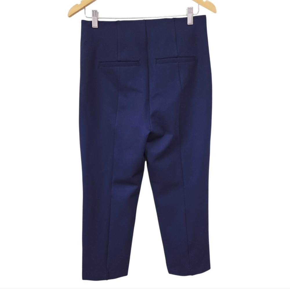 SPANX Supersmooth Perfect Fit Ponte Ankle Pants Navy Blue Large - Picture 5 of 12